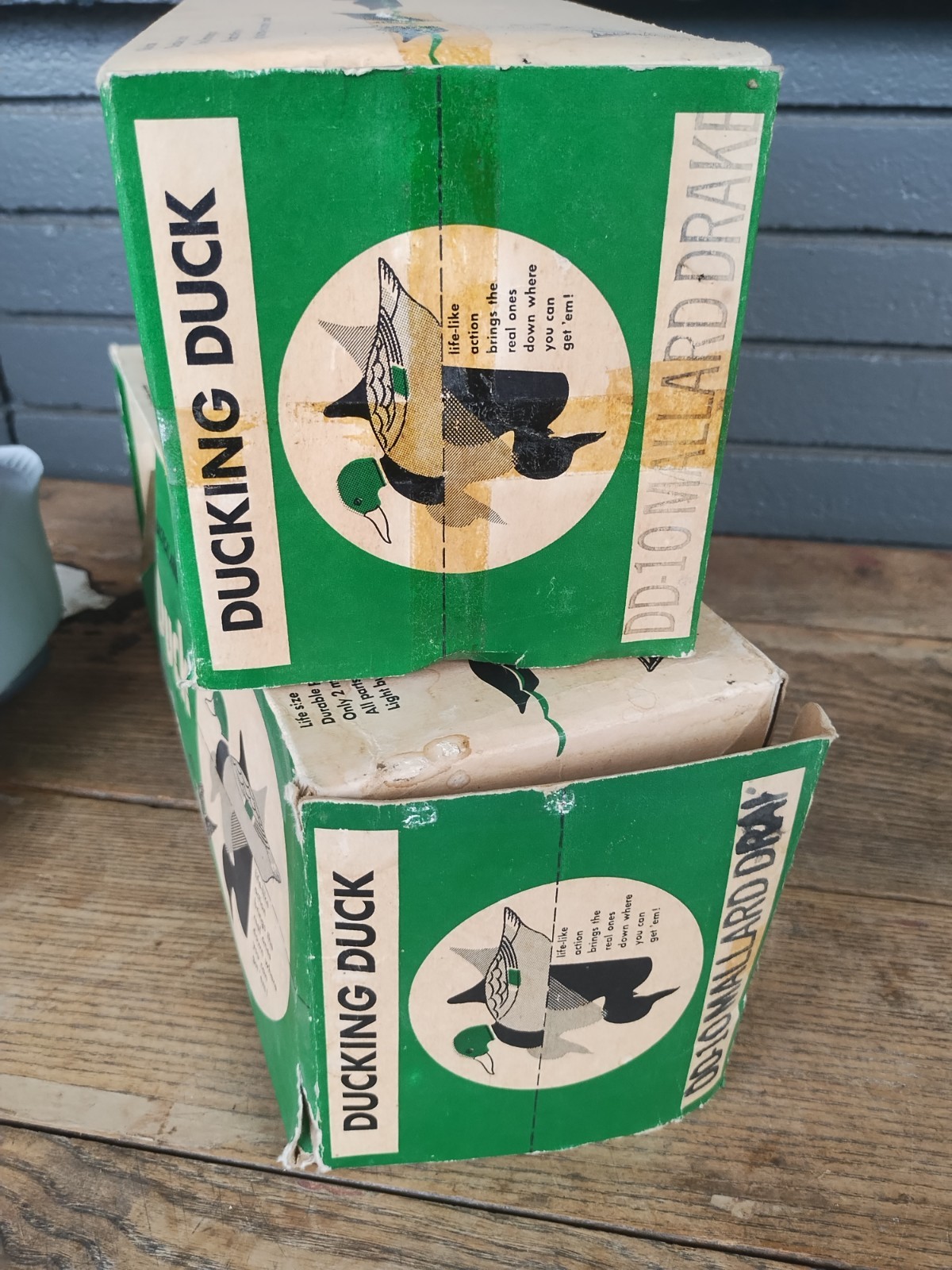 Vintage Duck Decoy Lot 2 NIB Plastic Ducking Ducks Animated Moving Decoys