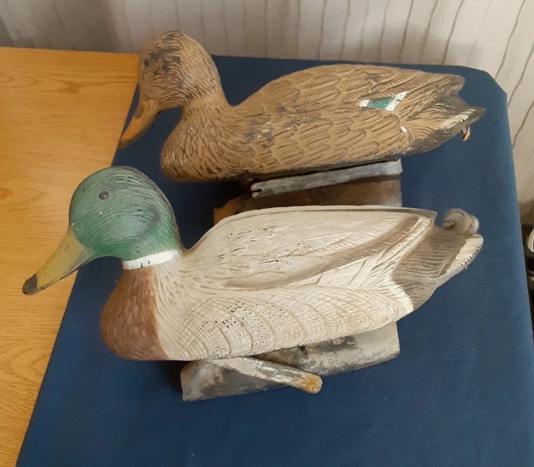 Pair of Duck Plastic Decoys – Flambeau Products Middlefield Ohio 1996