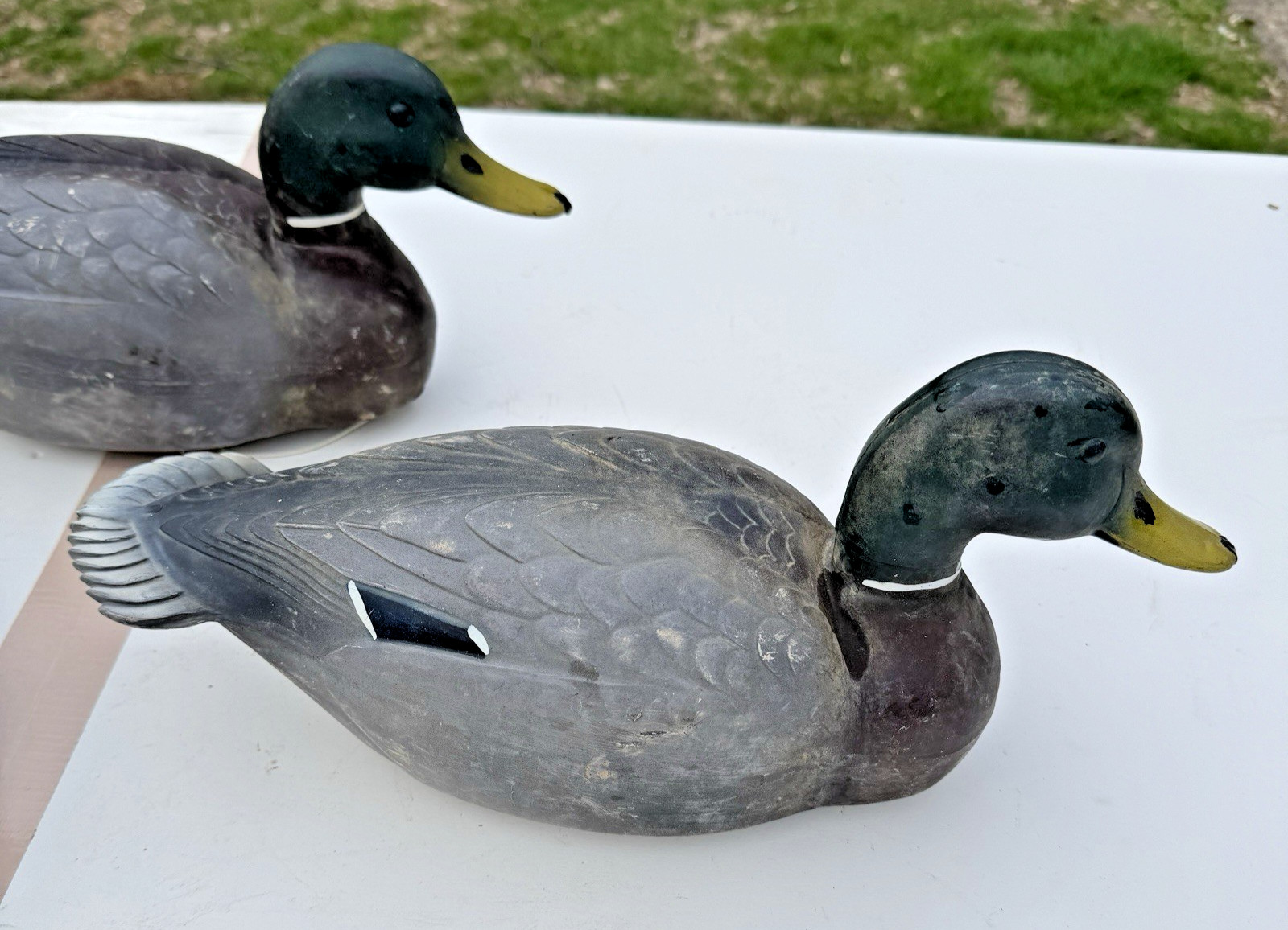 Lot of 3 Duck Decoys Sport Plast Germano Drake Mallard Feather Lite Deluxe Italy