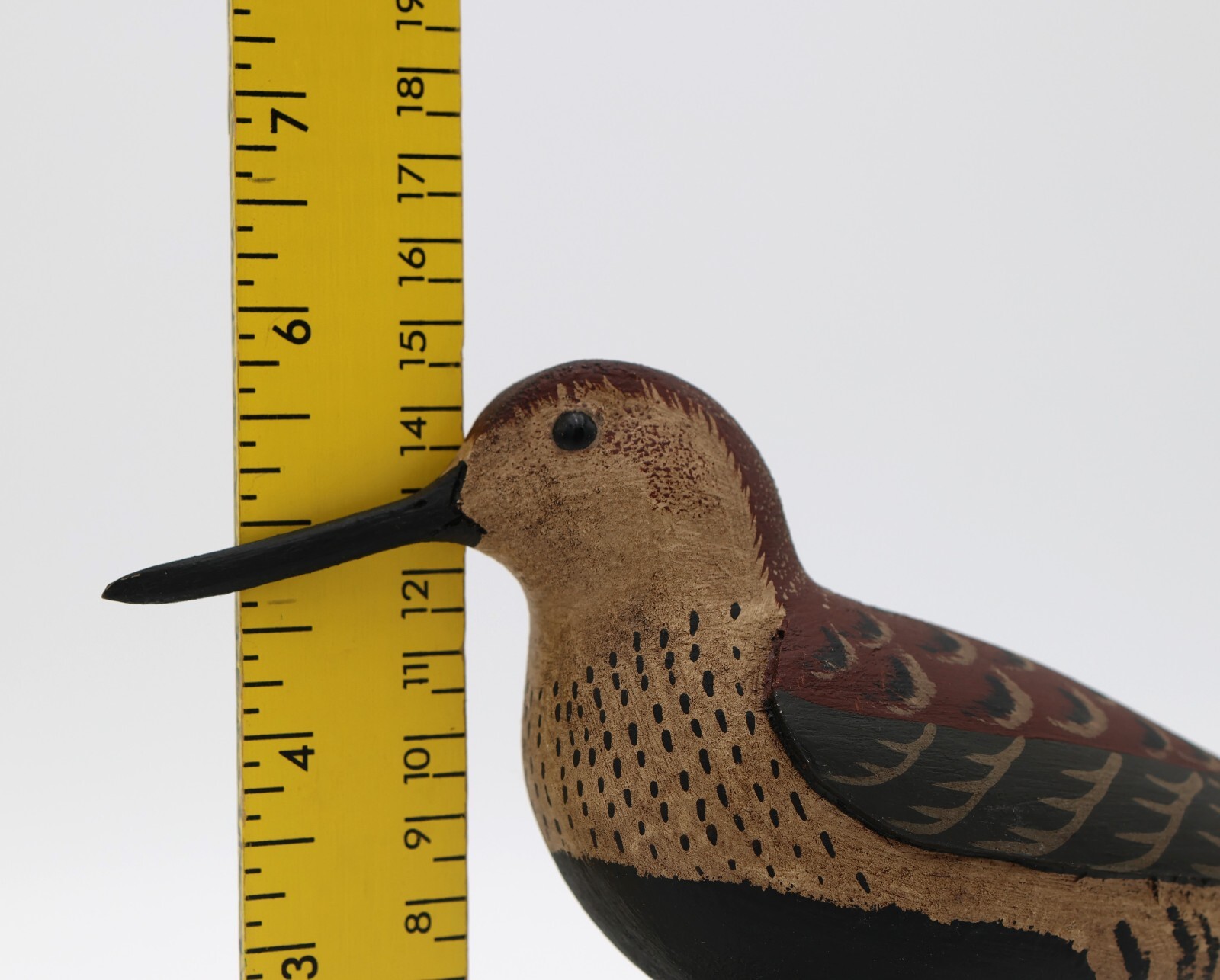 George Bell Shorebird Decoy Crisfield MD 6″ Tall Signed Ex-Cond