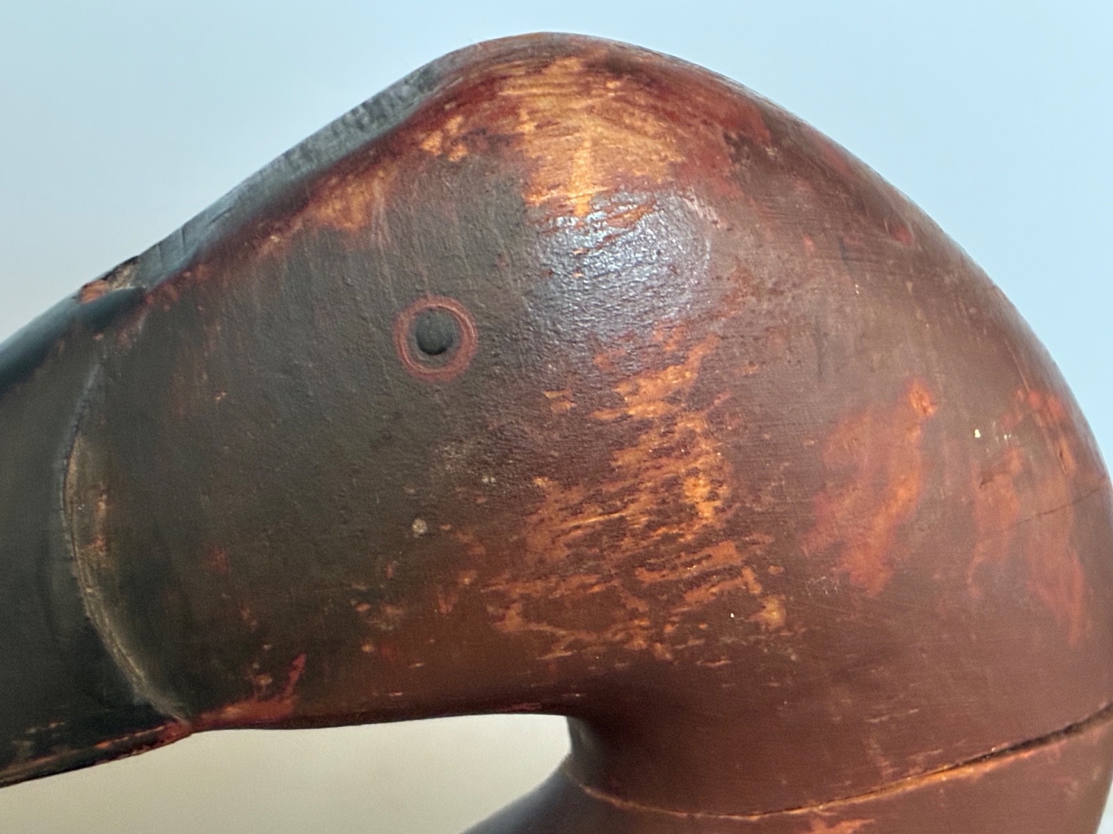 Vintage 1940s Maryland Madison Mitchell? Red Head Working Duck Decoy