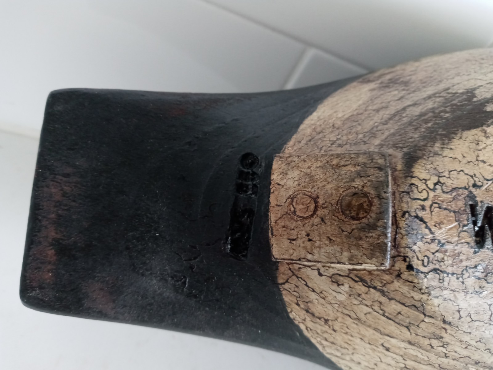 Canadian Goose Wood Decoy Signed White 13x6x5.5″