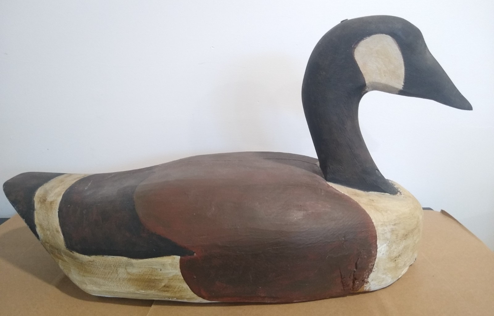 Carved Wooden Canada Goose Decoy