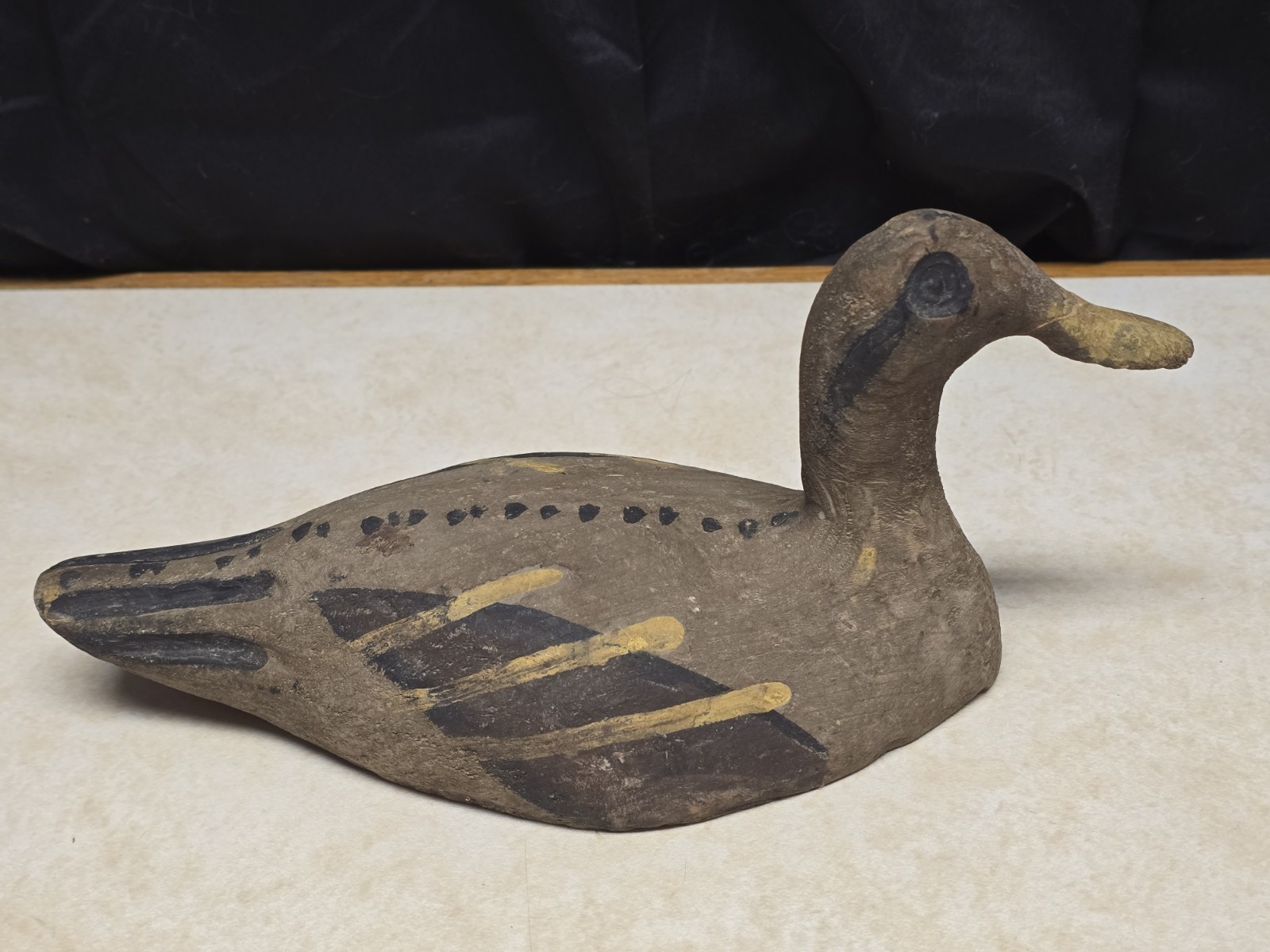 Antique German Folk Art Duck Decoy Hand Made 5 3/4″ x 11 1/2″ x 5″