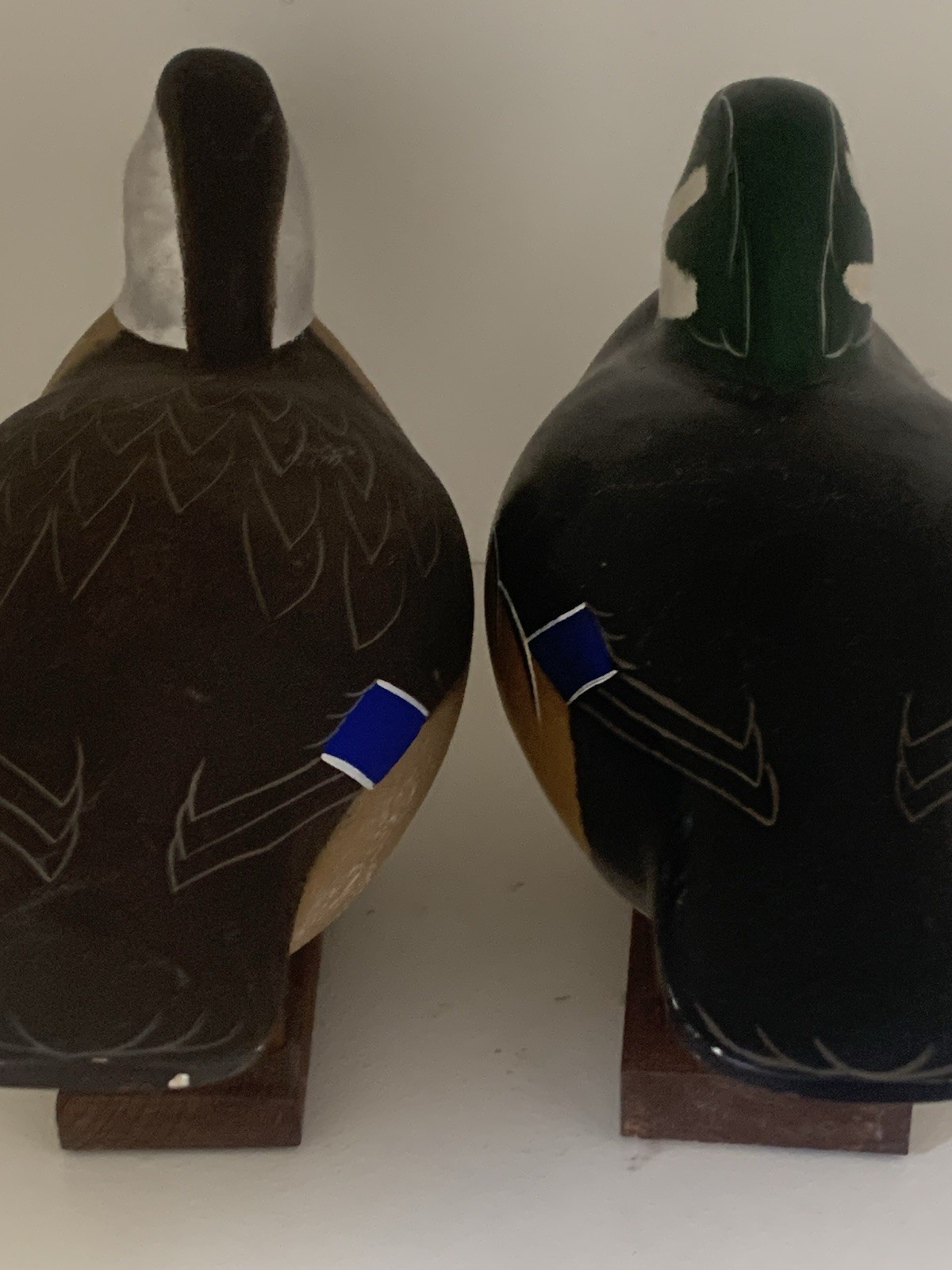 Pair Wood Duck Drake Hen Eastern Shore Maryland Decoys Dick Linda Robinson 2000