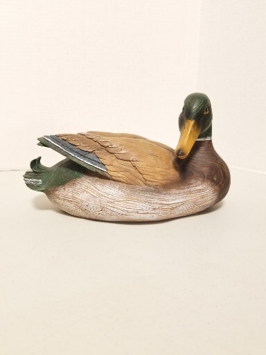 Drake Mallard Male Duck Decoy Handpainted Composite Material Body, 13.5 x 8 x 6