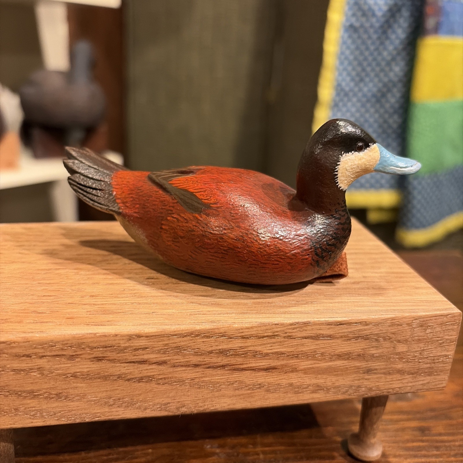 Vintage Minty Miniature Ruddy Duck Decoy By John Wood Venice, Florida Original
