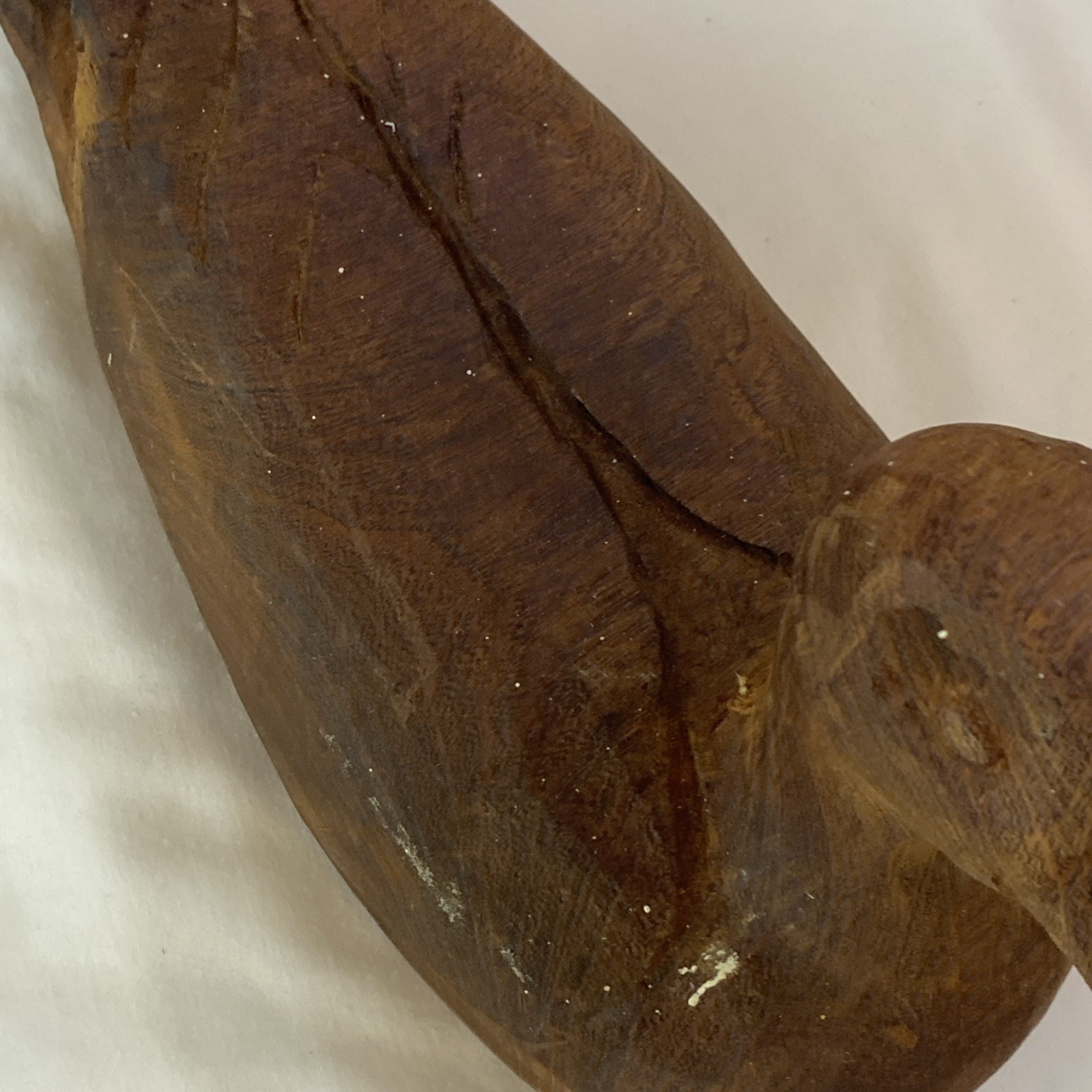 PRIMITIVE CARVED SOLID WOOD DUCK LIFE SIZE 15” WEIGHTS 5 POUNDS ONE OF A KIND
