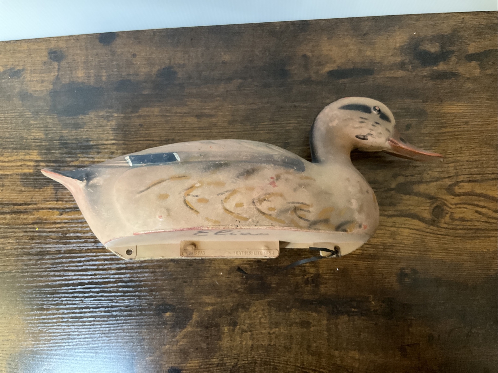J.S. McGuire, 1954 Fairfax Featherlite M-55 Plastic Vintage Duck Decoy