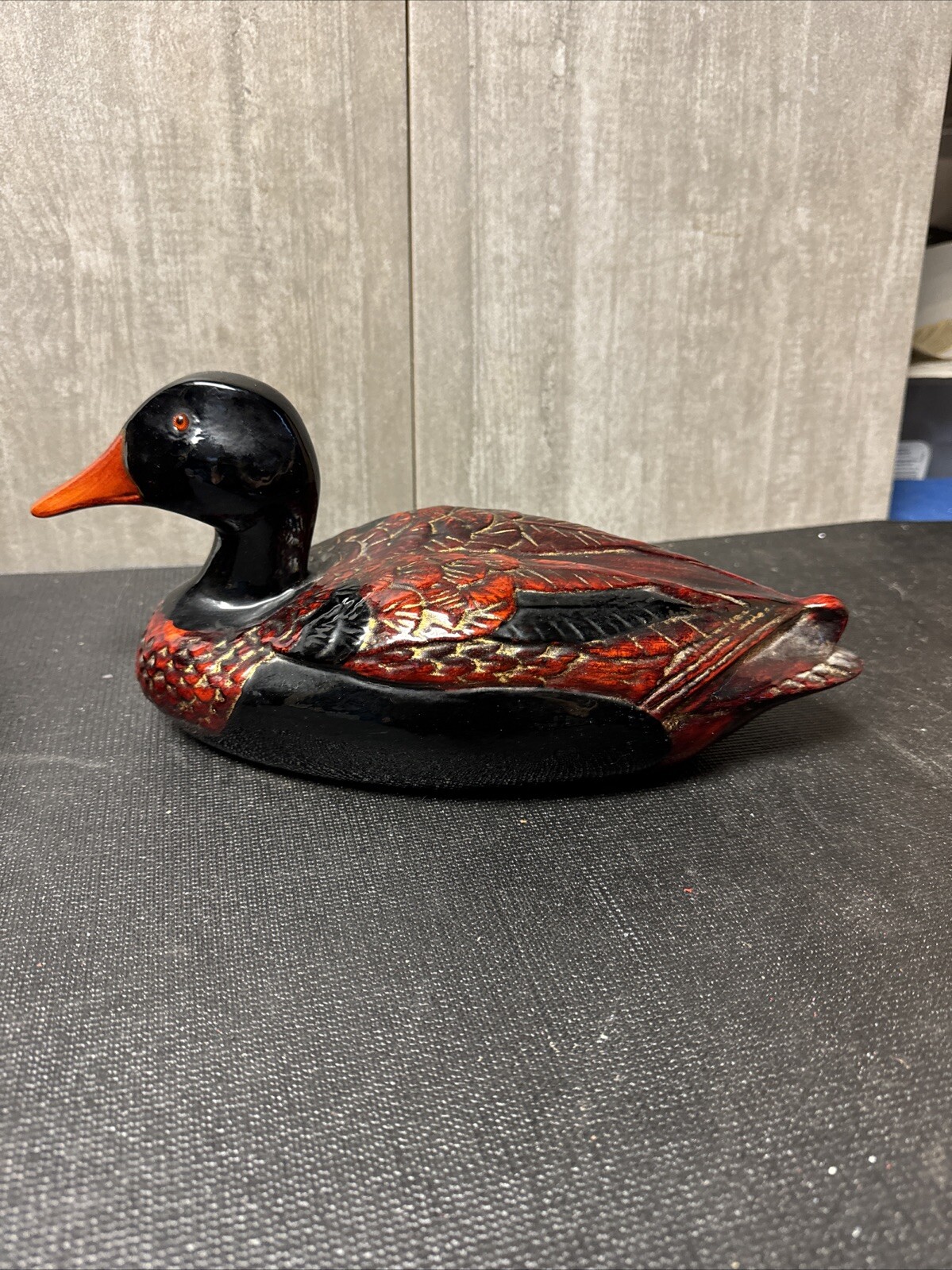 Original Pierre Dupont Duck Decoy Wood Carved Hand Made France Gd2