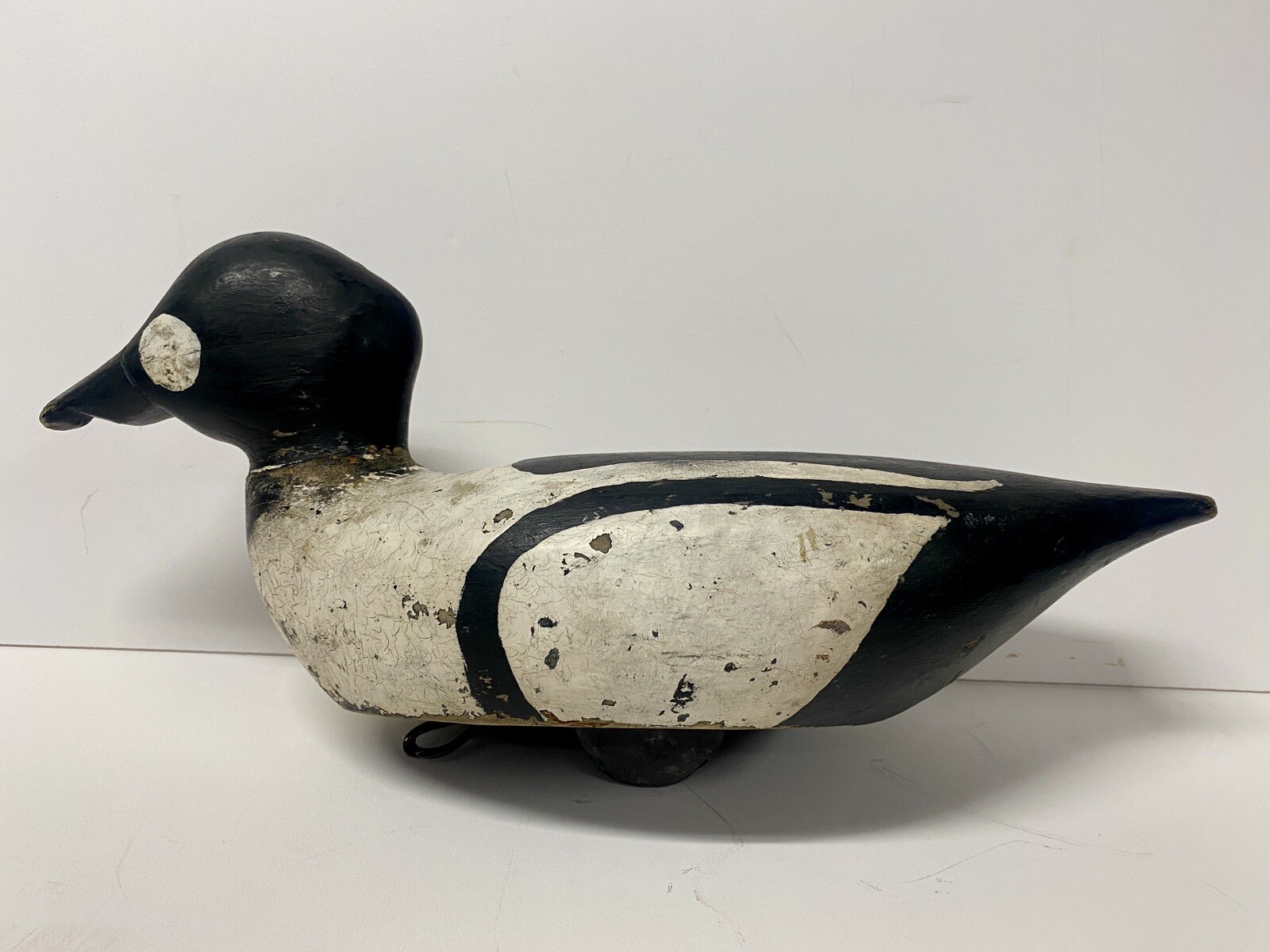 Carved Goldeneye Duck Decoy, Possibly Early Whitney, Unsigned, Weighted Keel.