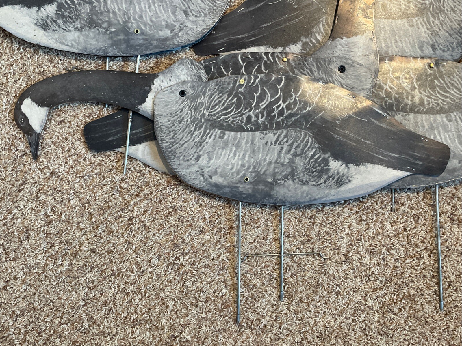 Vintage*Lot of 9 Carry Lite Canadian Goose Paper/Fiberboard Folding Decoy/Decoys