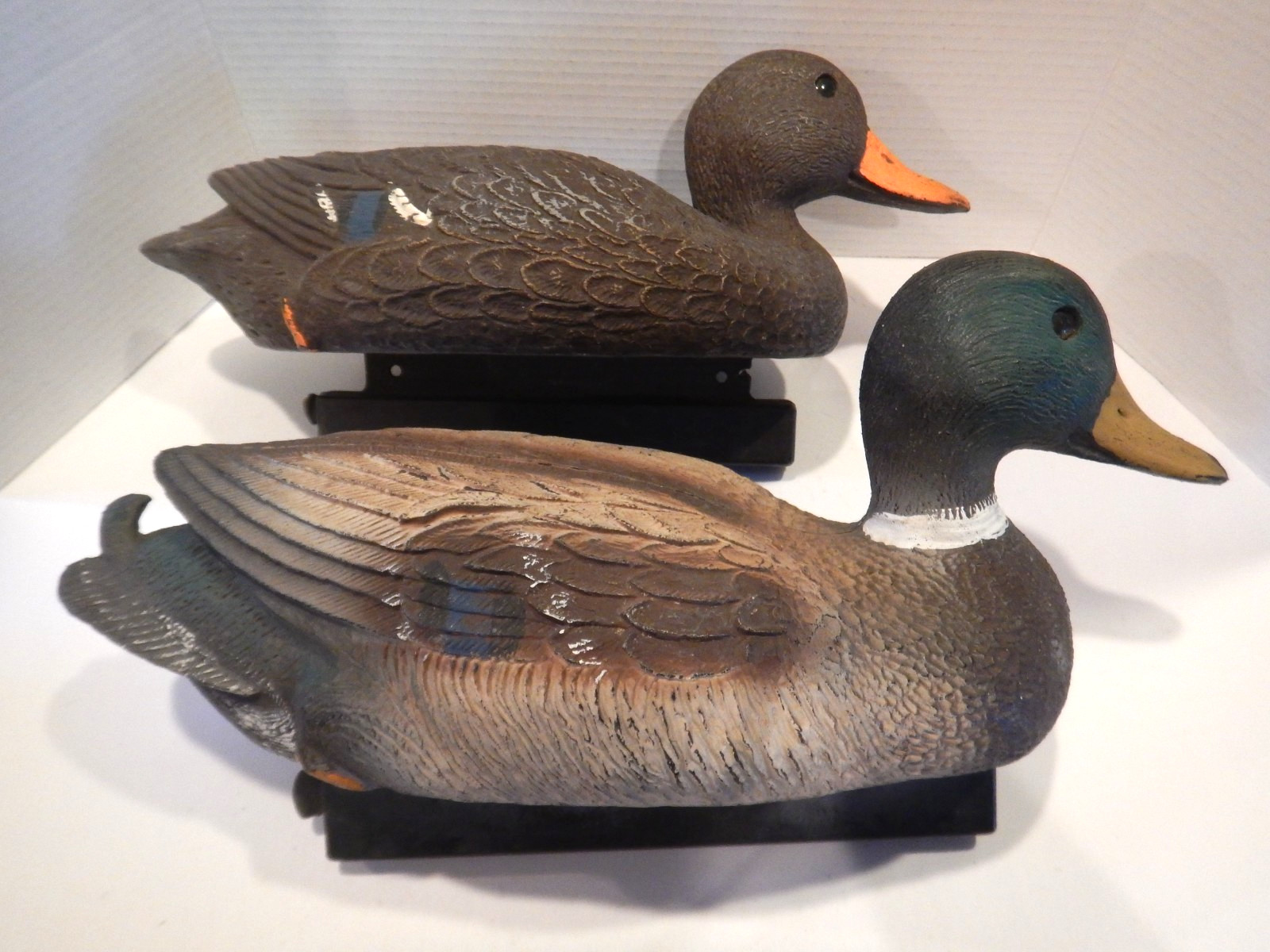 Vintage Flambeau Mallard Drake & Hen Duck Decoy Cabin Decor USA (L21)