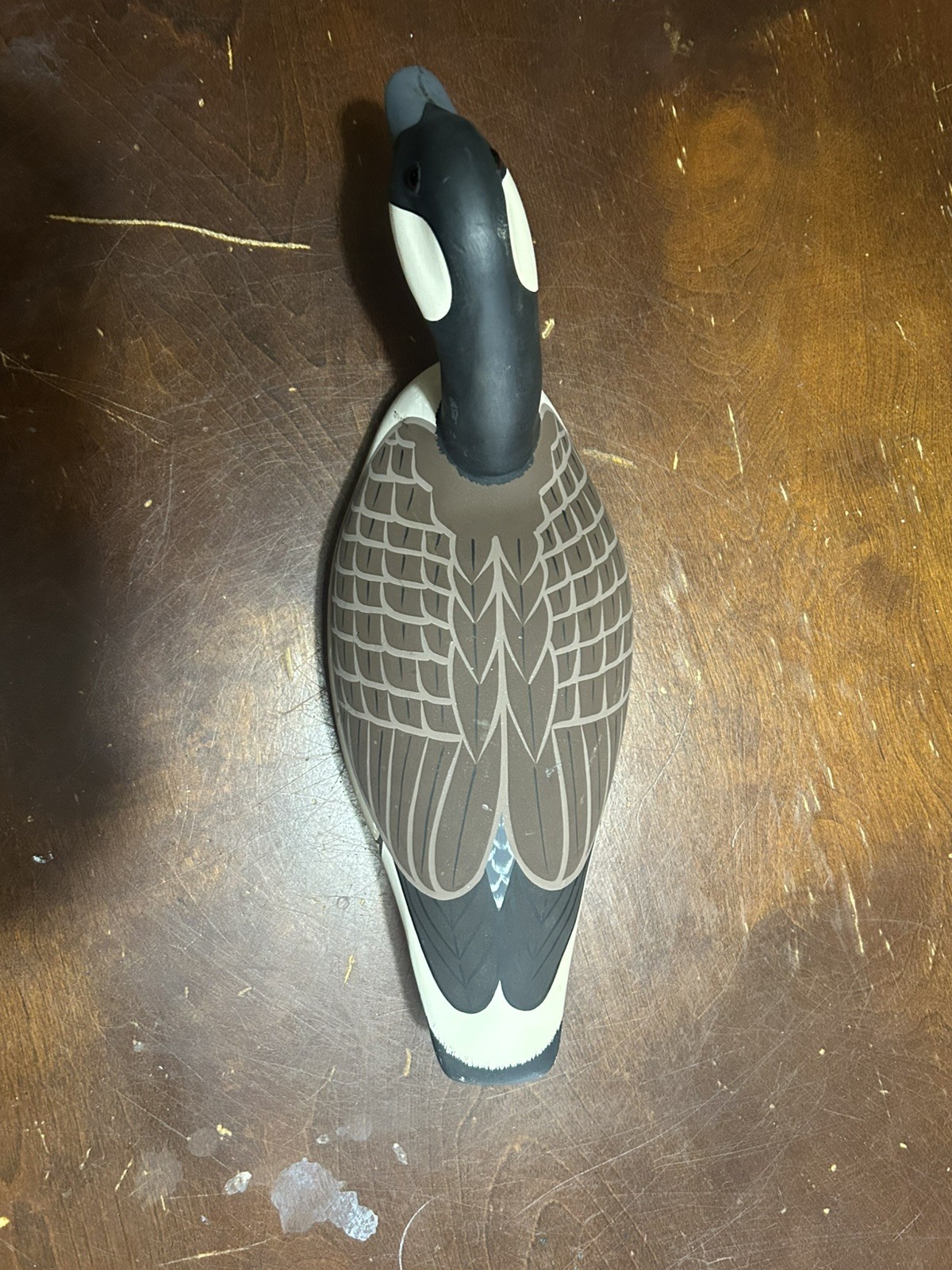 1987 Vintage Canada Goose Decoy, Cedar Wood