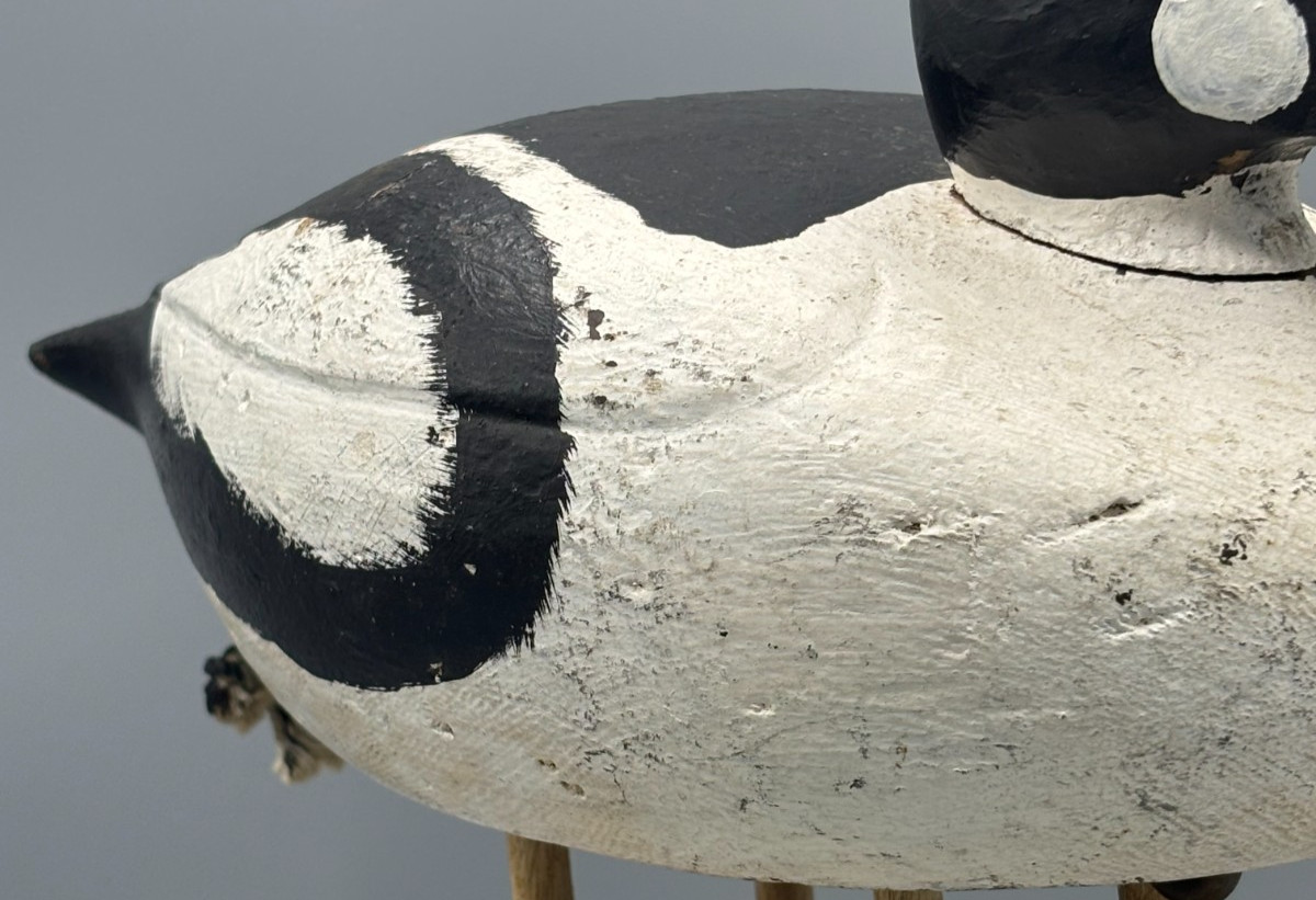 **VERDUN, QUEBEC**GOLDENEYE DRAKE VINTAGE DUCK DECOY *GLASS EYES**RAISED WINGS**