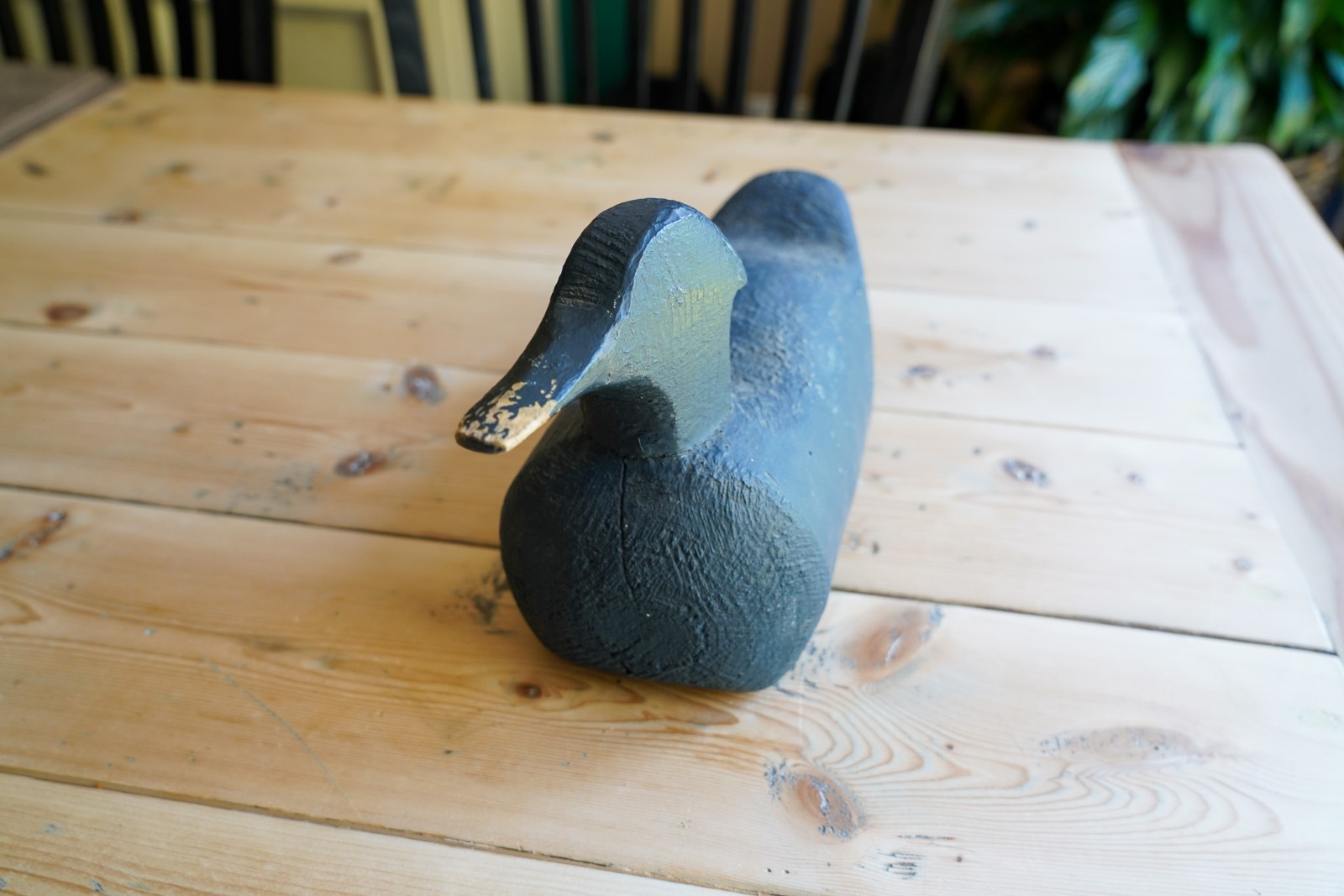 Antique Genuine Hand Made Blue Duck Decoy B8