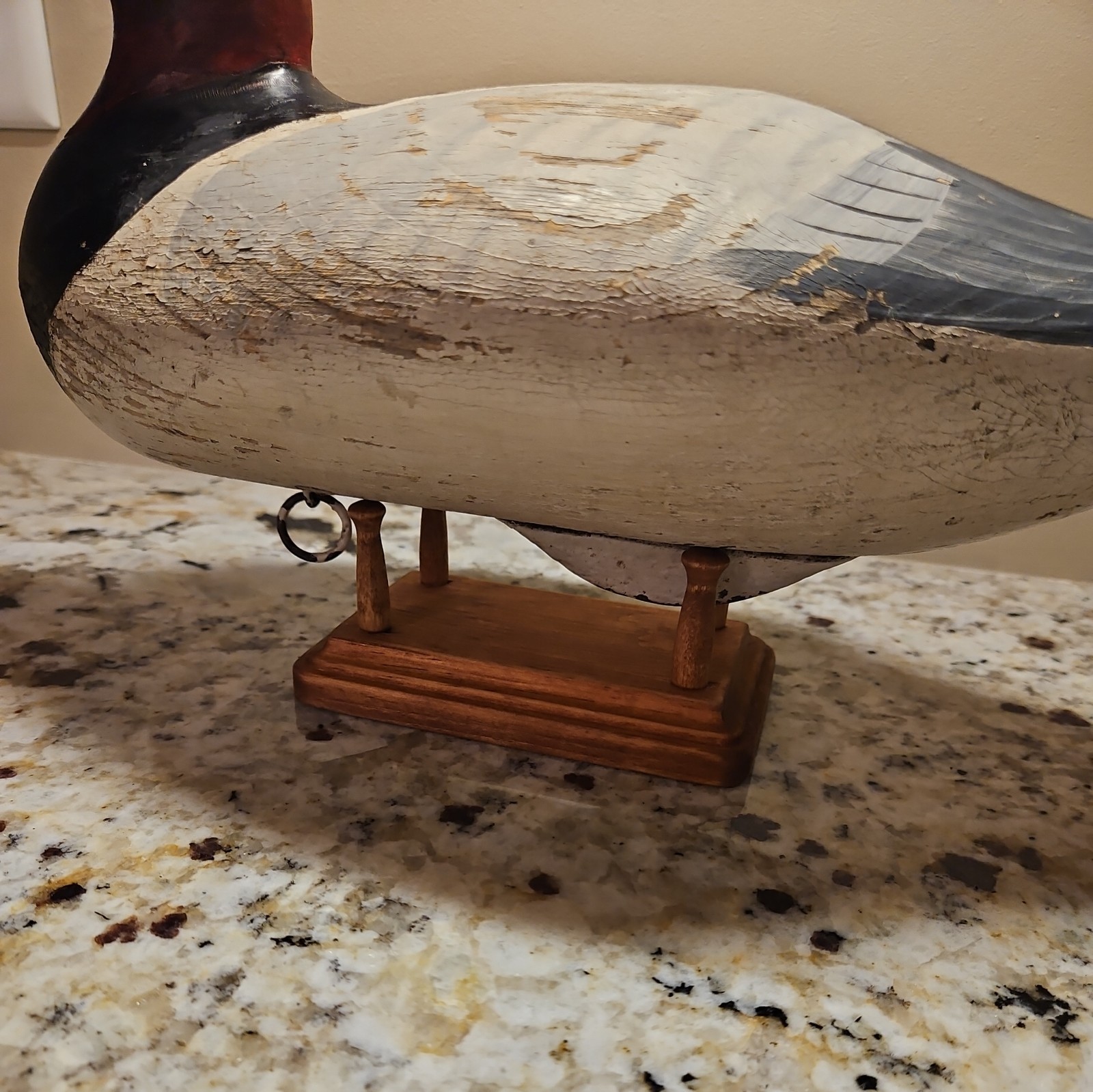 Duck Decoy Stand in a Solid Wood Base (duck not included) R