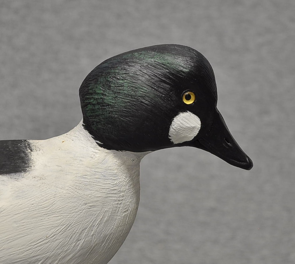 MIKE BORRETT WI HIGHLY DETAILED STANDING GOLDENEYE DRAKE DUCK DECOY BRANDED OP