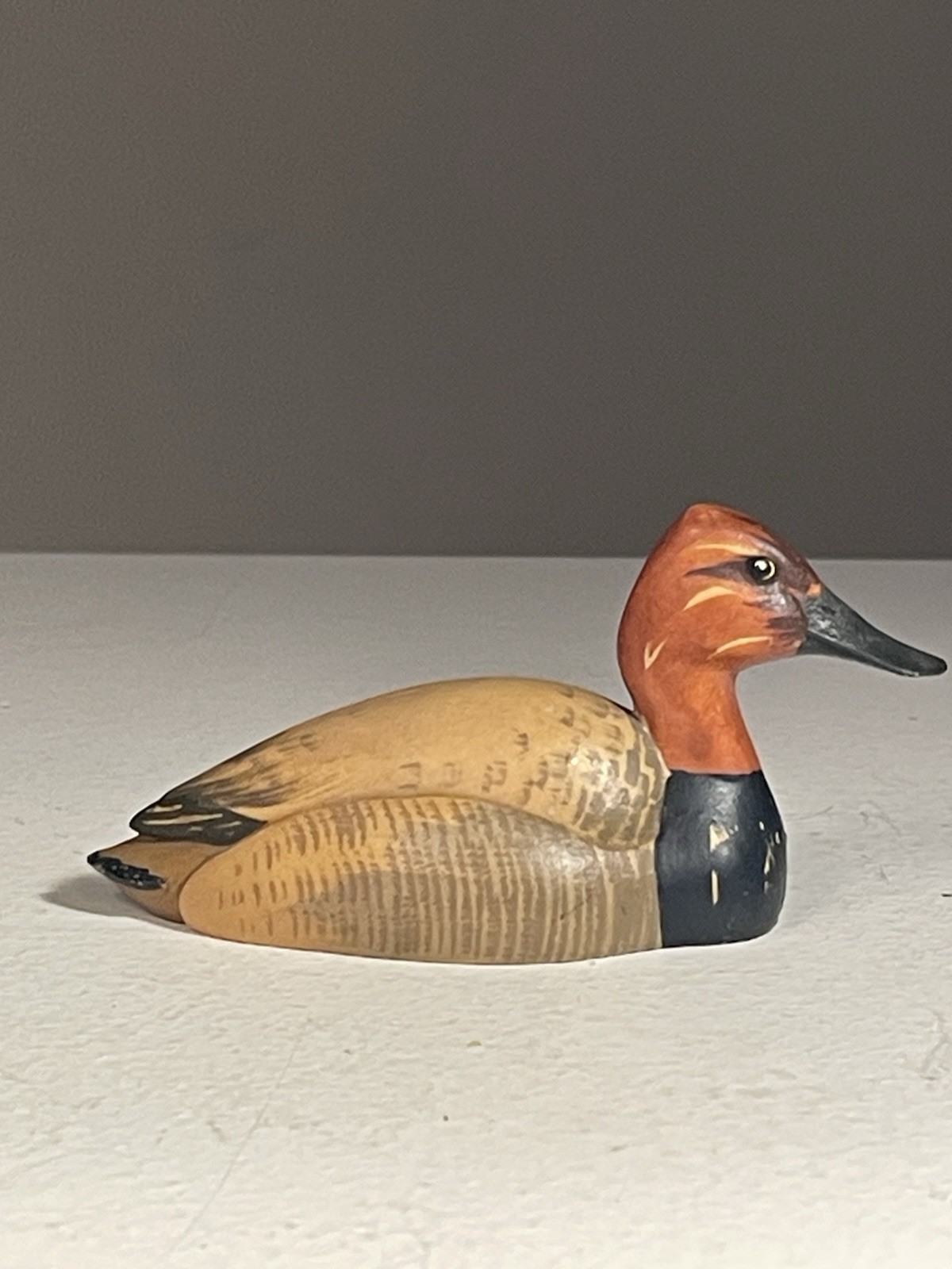 Vintage ANRI Wildlife Collection Canvas Back Duck Miniature Figurine Italy- READ