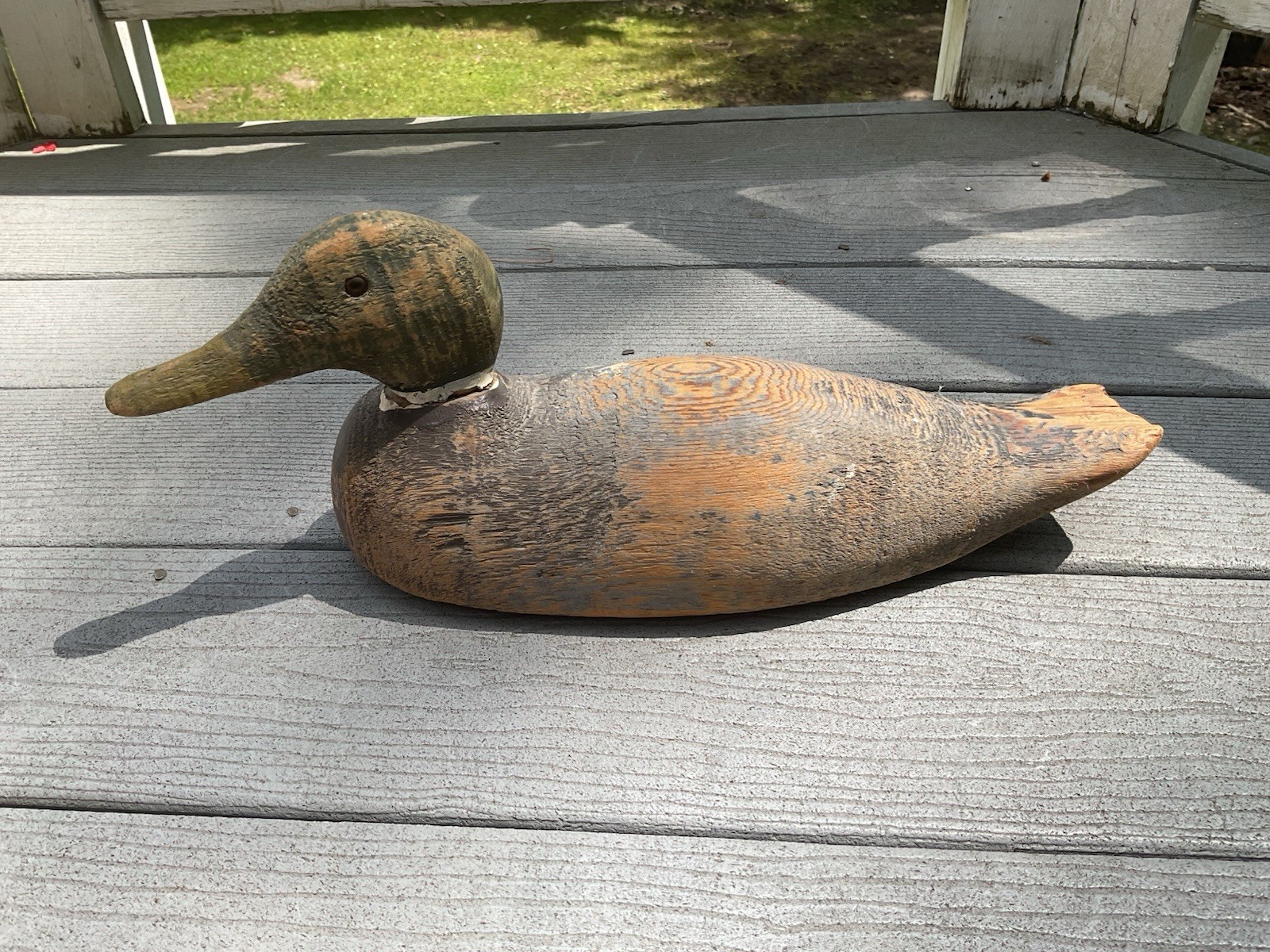 Vintage VICTOR Mallard Wood Duck W/ Glass Eyes Cottage/Country Core