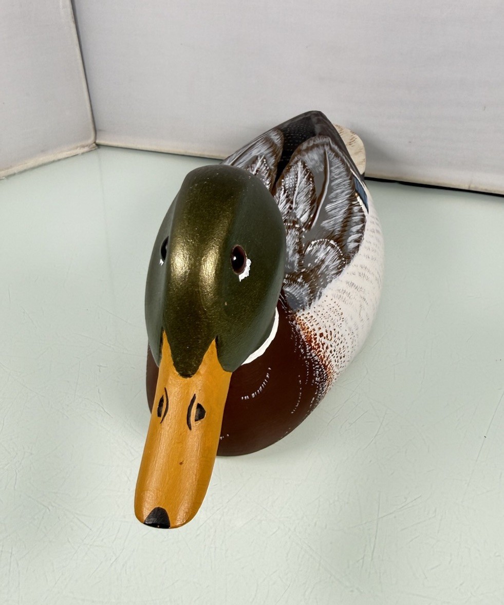 Vintage 1982 Hutch Decoy LTD Maryland Mallard Drake Ringneck Duck Decoy – Signed