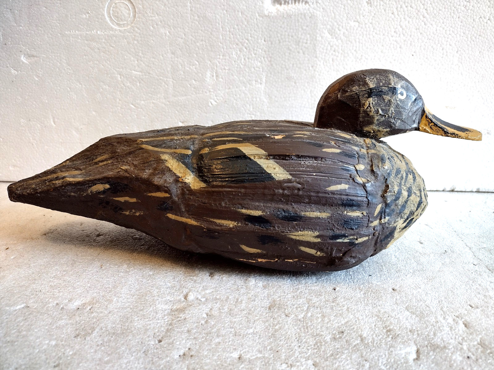 Vintage Duck Decoy Hand Painted Made in Italy 14″ Lightweight Cabin Man Cave