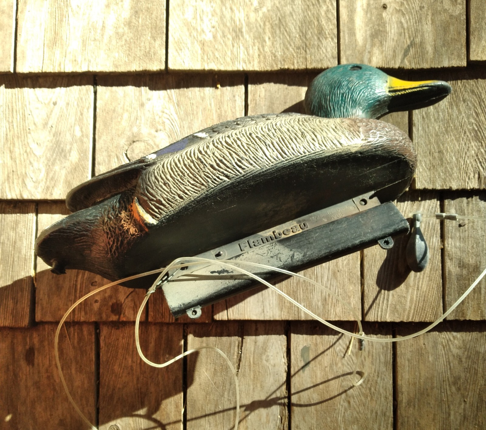 Flambeau Mallard Vintage 16″ Hunting Duck Decoy Plastic w/Lead Weight USA 1988