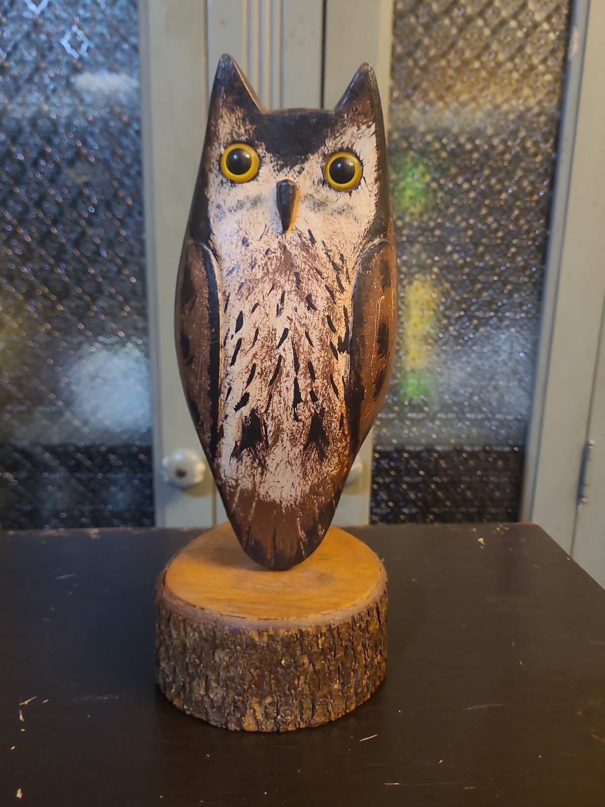 Screech-Owl Decoy #12 Handcarved & Painted By JIM SLACK Illinois River