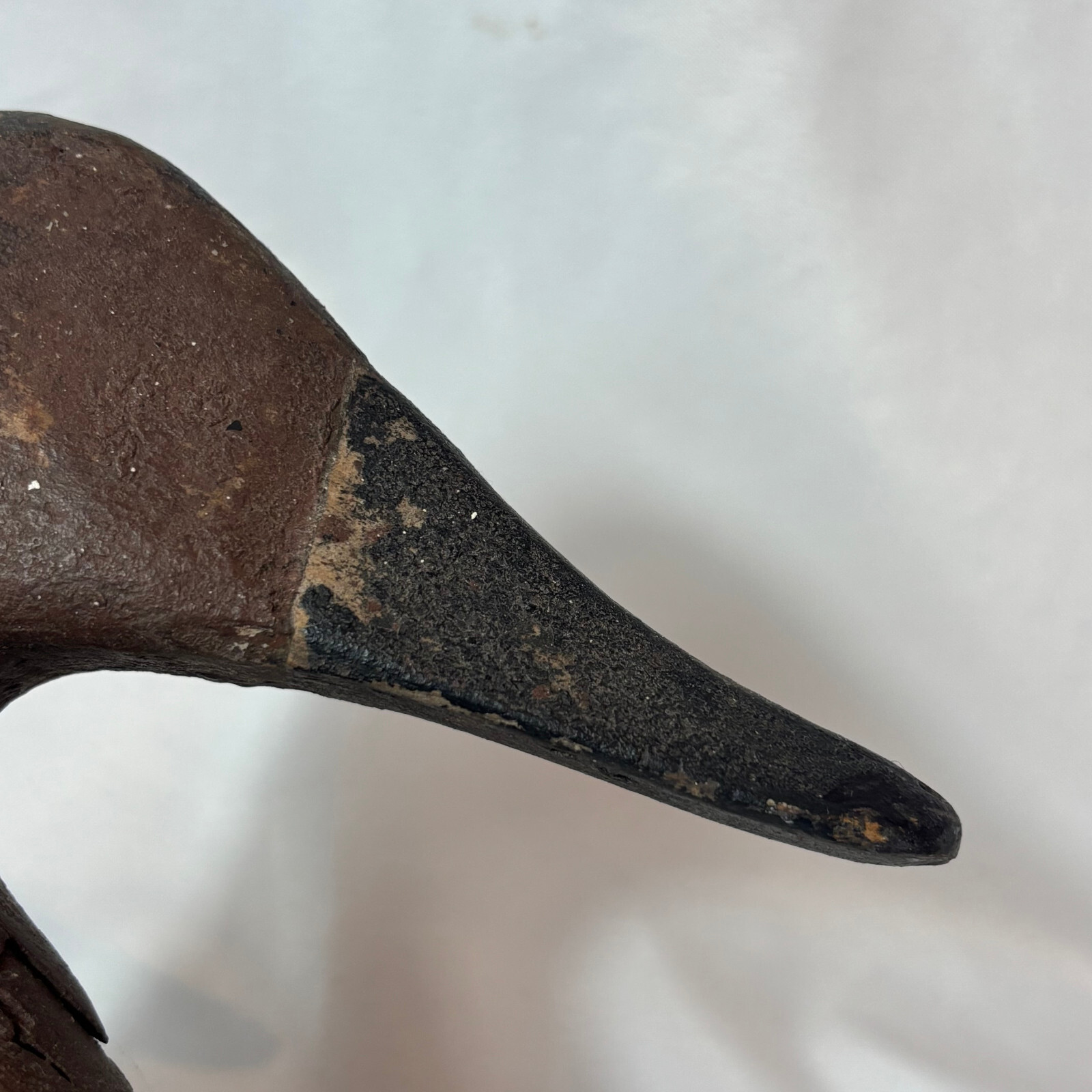 Vtg Working Canvas Back Duck Decoy With Strap & Weight Hand Made CHIPPY
