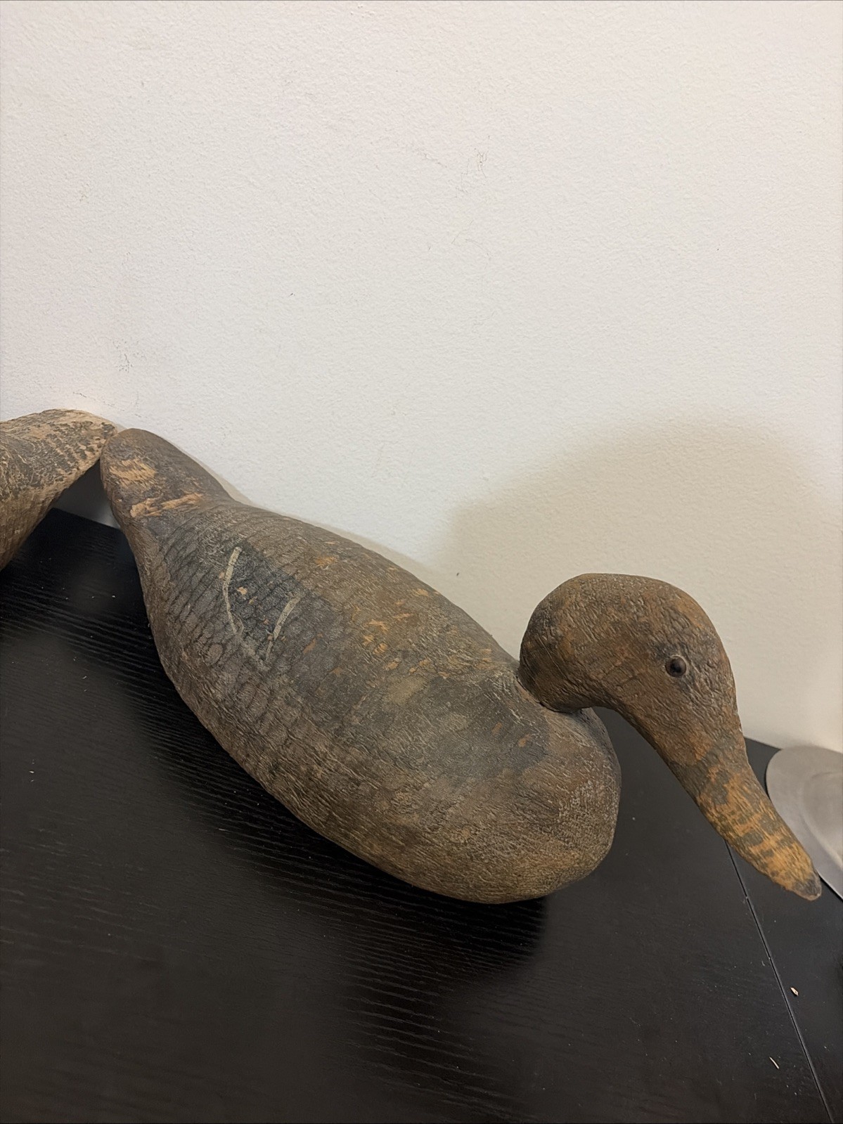 Antique Hand-Carved Wooden Mallard Duck Decoy Set Of 2