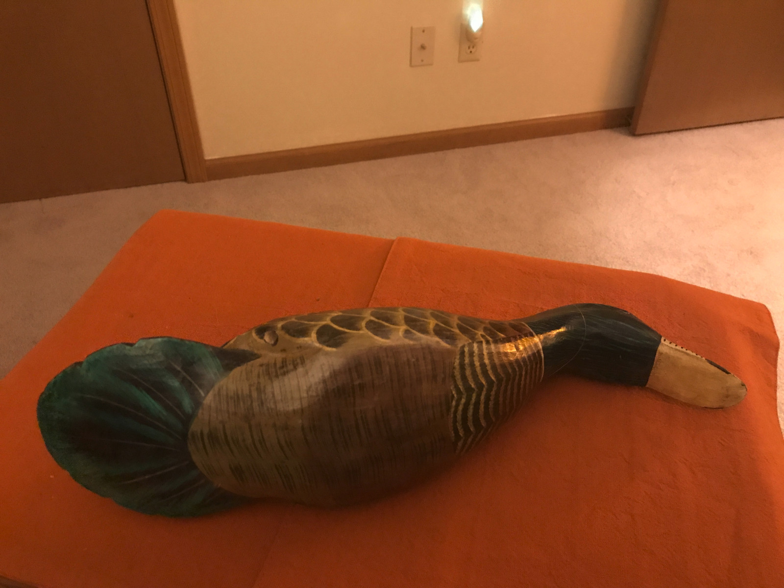 Vintage Duck Decoy, Wood w/Eye – Eye hook on back for hanging 17″ x 5″ (NF)