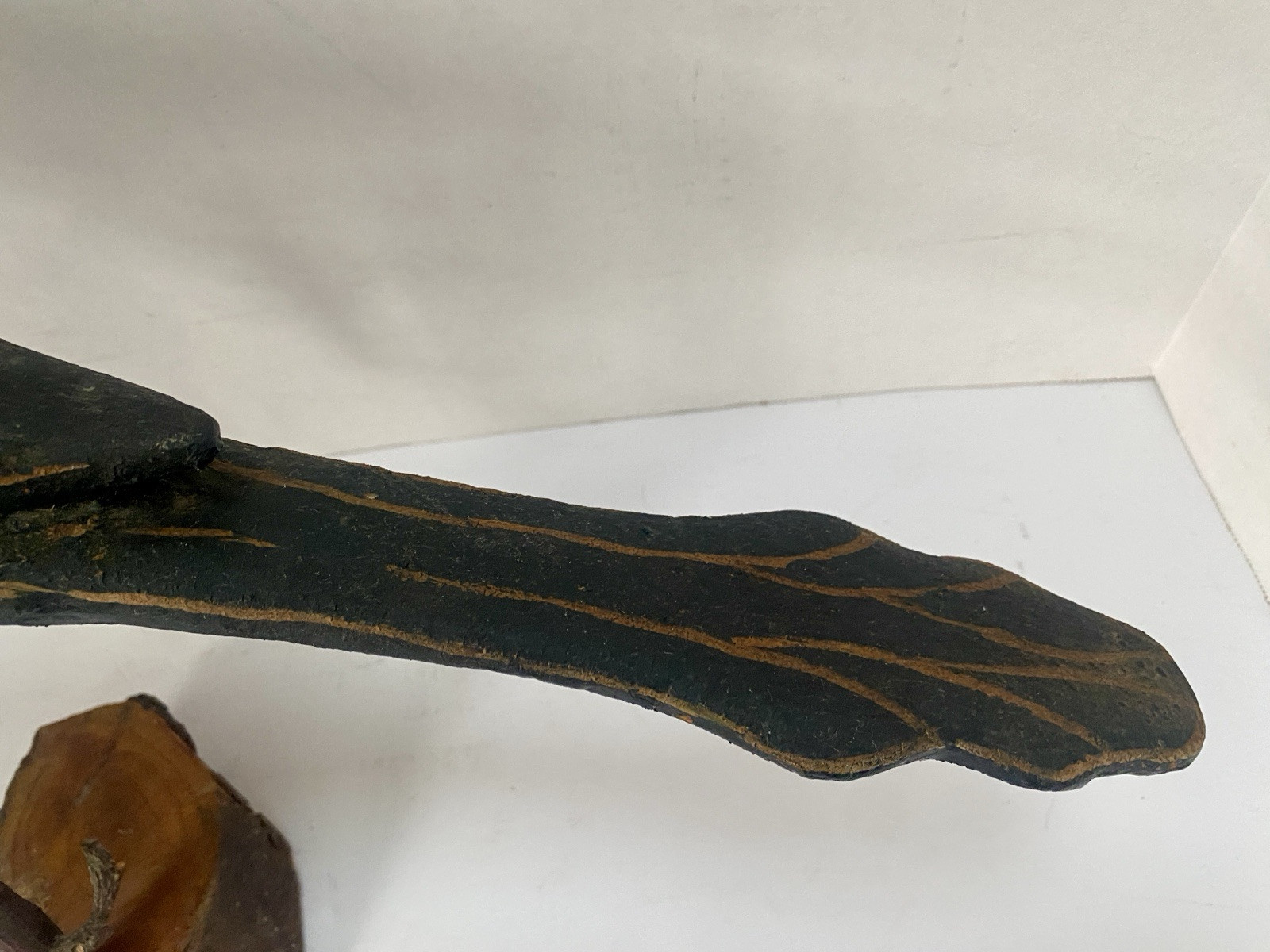 Vintage Magpie Bird Decorative Decoy, Glass Eyes, Wire Legs, Hand Painted