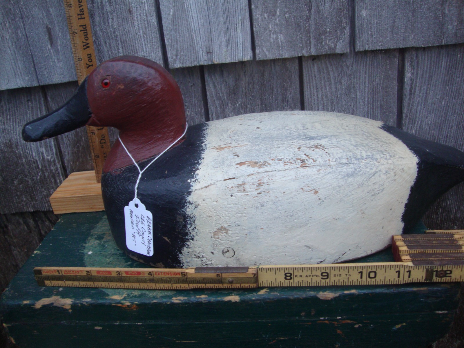 ANTIQUE CANVASBACK DUCK DECOY LEE COUNTY IOWA NR