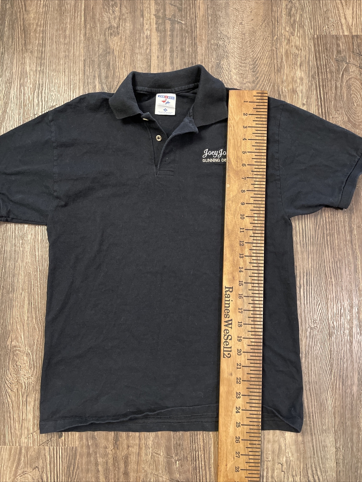 Vintage Joey Jobes Gunning Decoys Duck Hunting Polo Shirt Mens Medium Black Euc