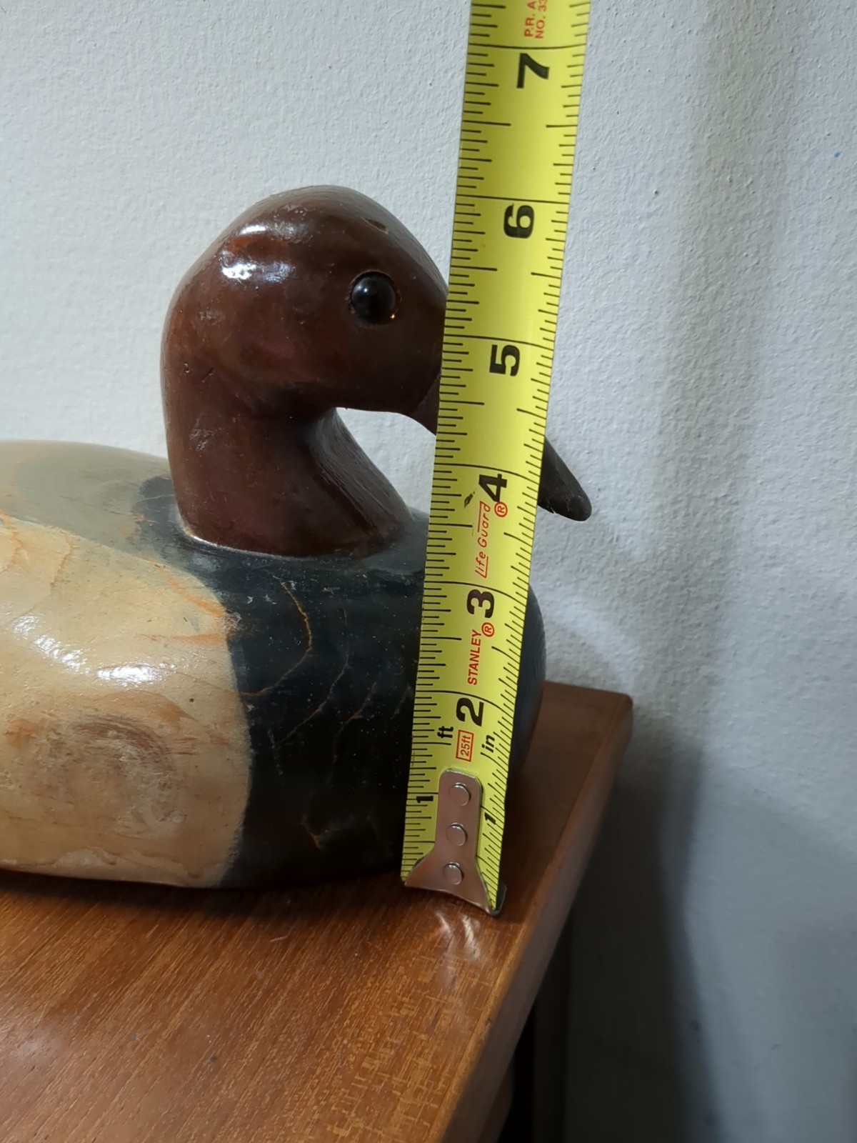 Vtg Hand Carved Charles Ross Signed Solid body Decorative Canvasback Decoy 1984