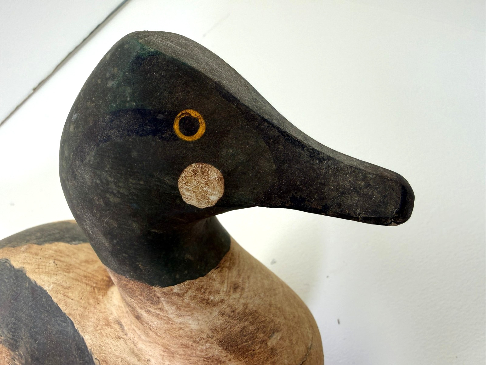 Vintage Captain Harry Jobes Signed Working Carved Wooden Goldeneye Duck Decoy