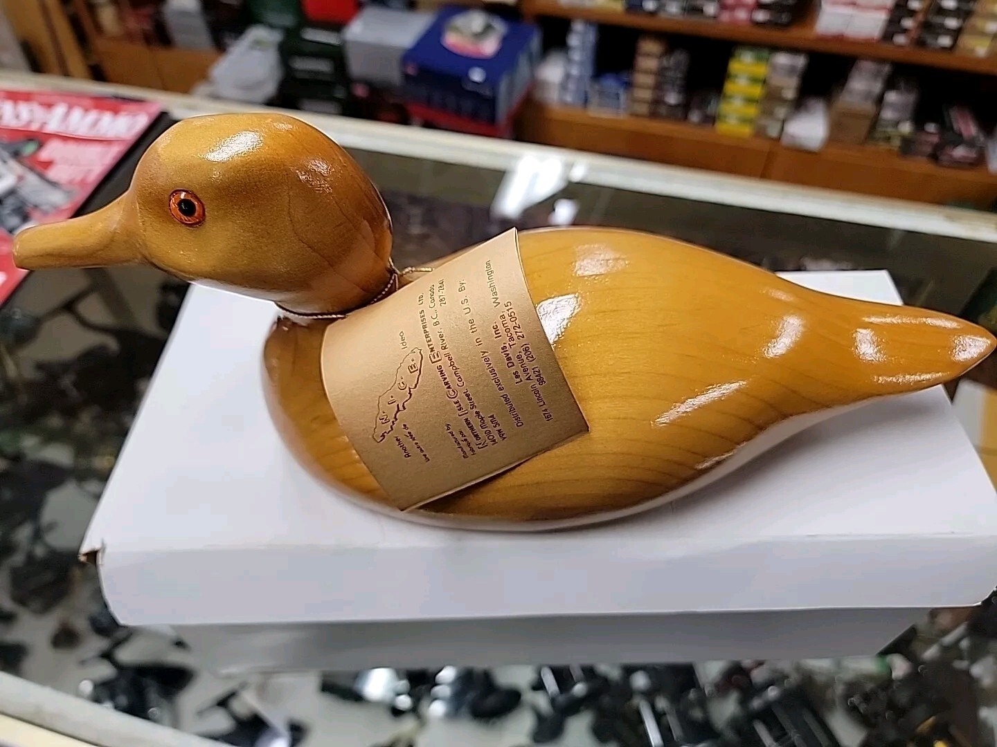 Wooden Mallard Duck Decoy Northern Isle Carving B.C Campbell River Alder