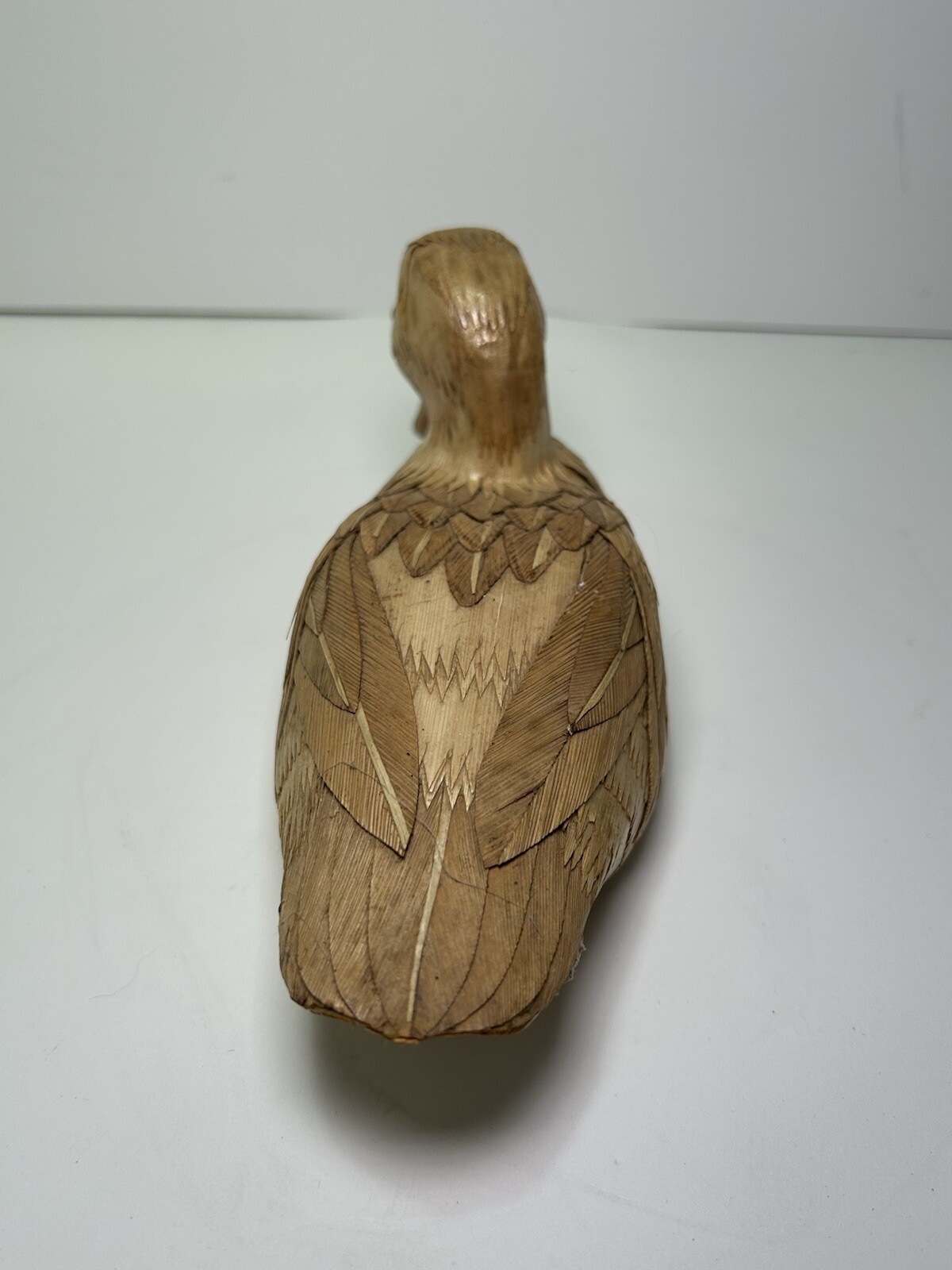Vintage Hand Made Detailed Hay/straw Type Duck Decoy Sculpture Rare Decor