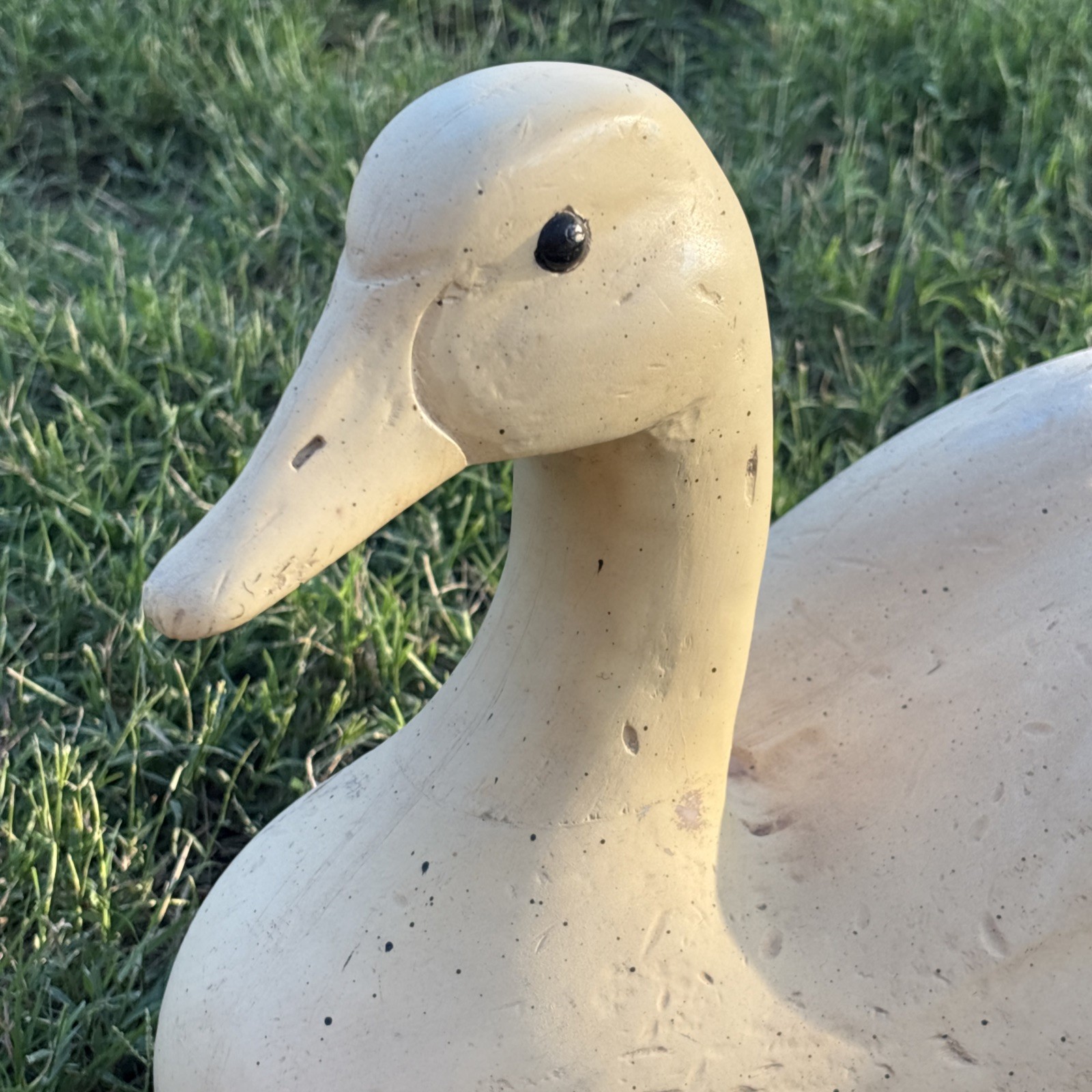 VTG Wood Resin Goose / Duck Decoy Large Holiday Decor Centerpiece 22”